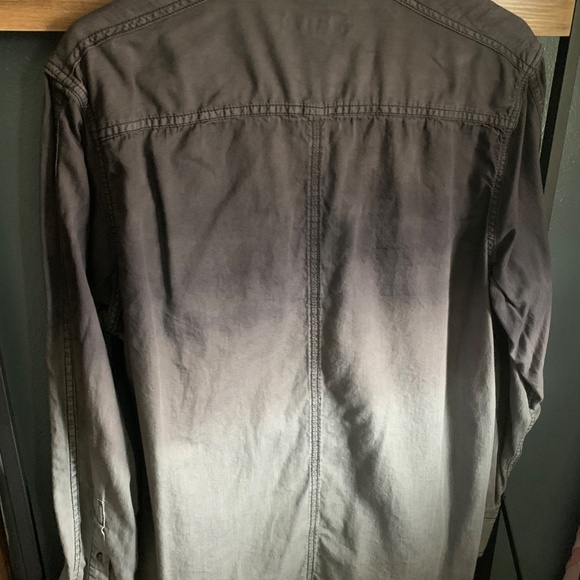 NWOT I-N-C Men's Black Mesh Camo Full Button Up Casual Shirt, Medium - Picture 9 of 9